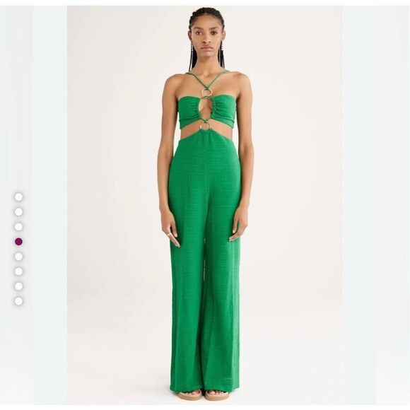 $328 Revolve x Rumer Amour jumpsuit green size medium m3 - Picture 2 of 8